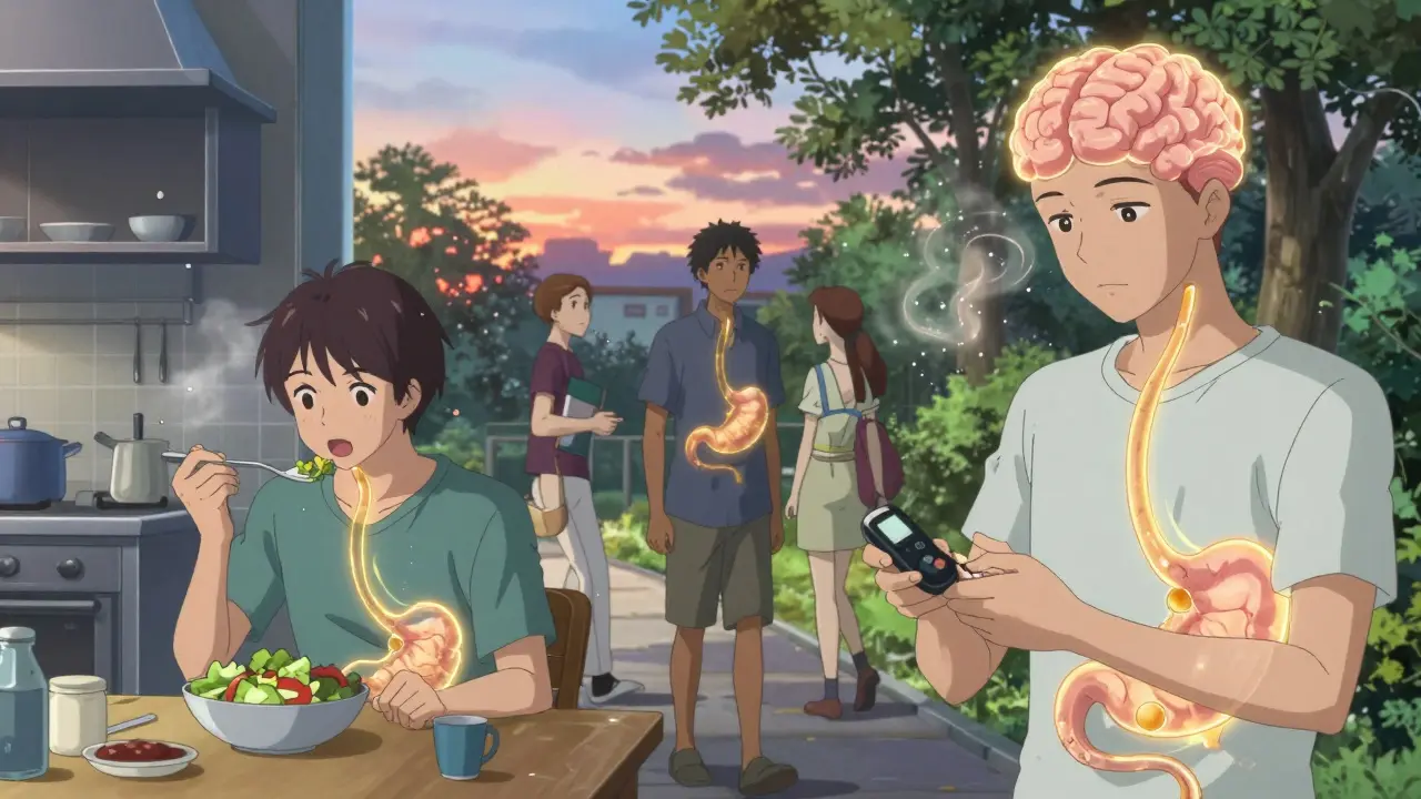 People experiencing reduced hunger and better blood sugar with golden hormone trails.