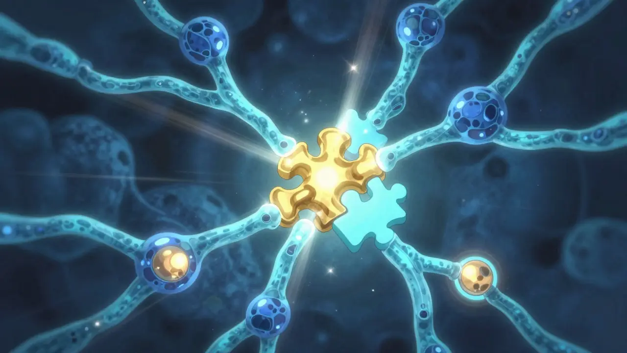 Glowing amino acids forming muscle fiber cells