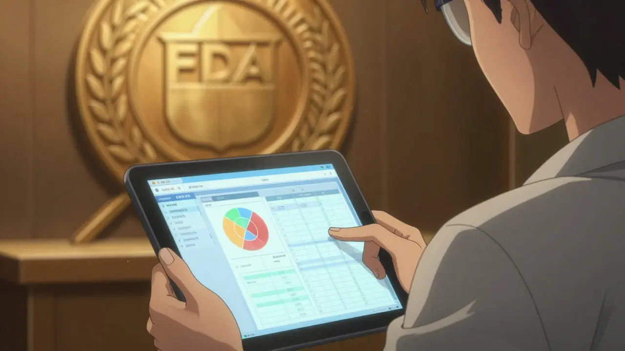 Anime illustration of strict regulatory compliance in drug safety