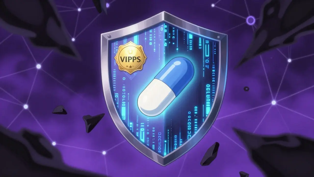 Digital shield protecting antibiotic capsule from counterfeit threats