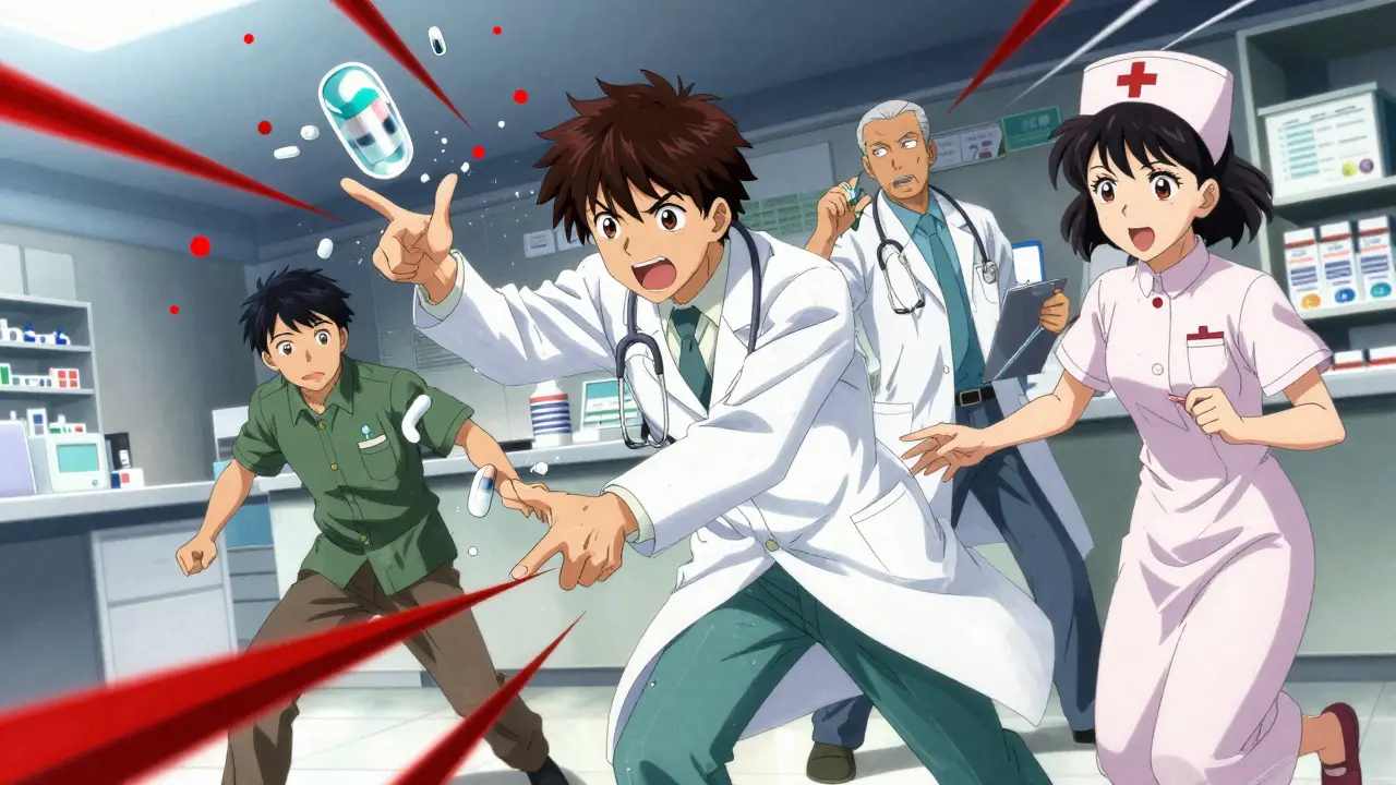 Medical team preventing medication error dynamically