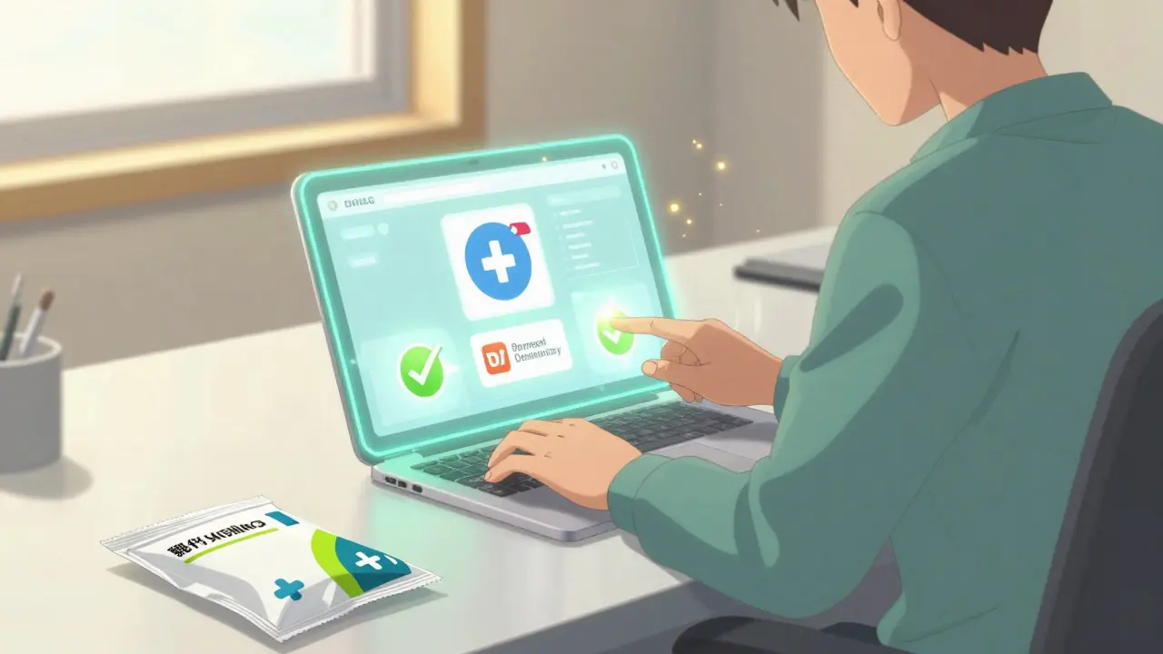 Safe online purchase of medication with secure verification