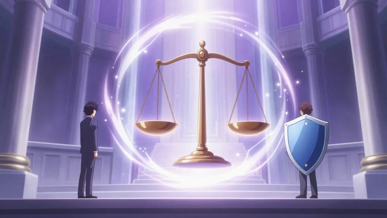 Symbolic scale of justice for fair insurance review